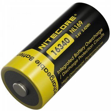Акумулятор літієвий Nitecore NL169 Li-Ion CR123A 3.6V (950mAh) 14928 фото