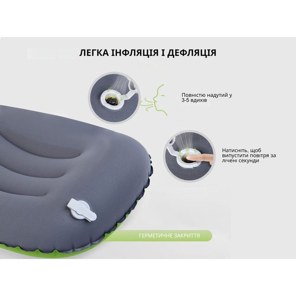 Подушка надувна Naturehike Ultralight TPU NH17T013-Z, зелена 2139 фото