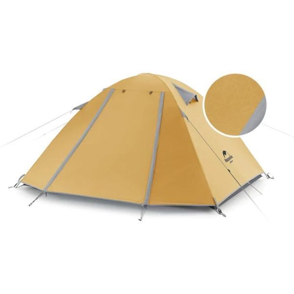 Намет тримісний Naturehike P-Series NH18Z033-P 210T/65D, жовтий 2239 фото