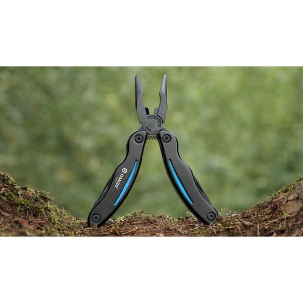 Мультитул Ganzo G109, (16.5 см) 10 функцій, чорний з блакитним + чохол 3955 фото