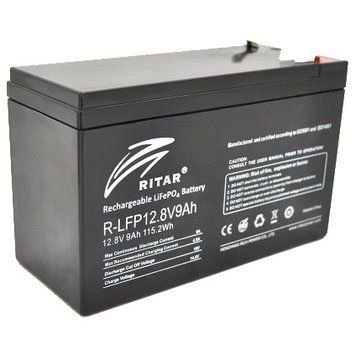 Літієва акумуляторна батарея Ritar LiFePO4 12.8В 9А&bull;г 19090 фото